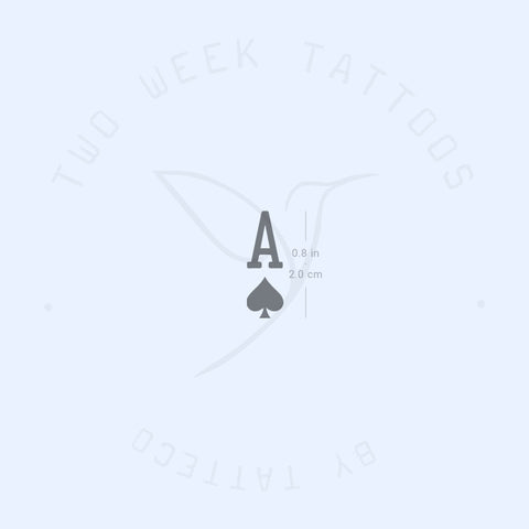Ace Of Spades Semi-Permanent Tattoo - Set of 2