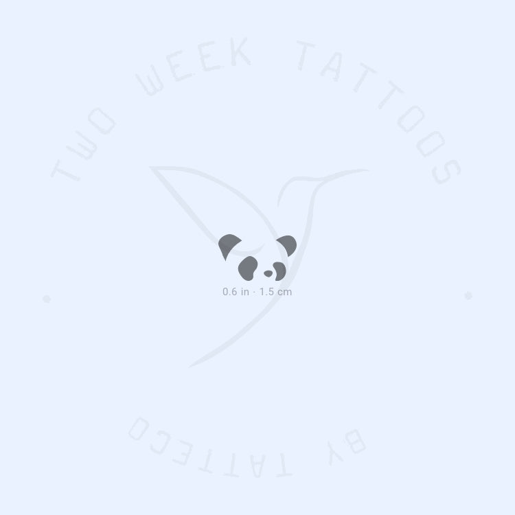 Minimalist Panda Face Semi-Permanent Tattoo - Set of 2