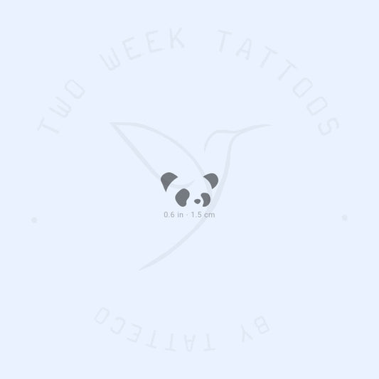 Minimalist Panda Face Semi-Permanent Tattoo - Set of 2