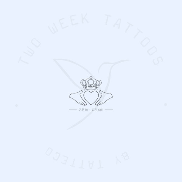 Small Claddagh Semi-Permanent Tattoo - Set of 2