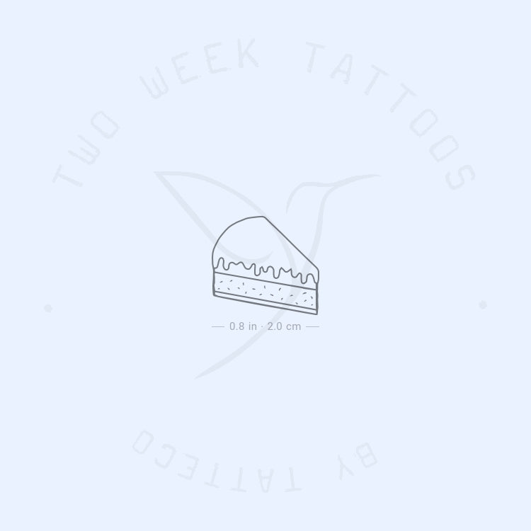Cake Slice Semi-Permanent Tattoo - Set of 2