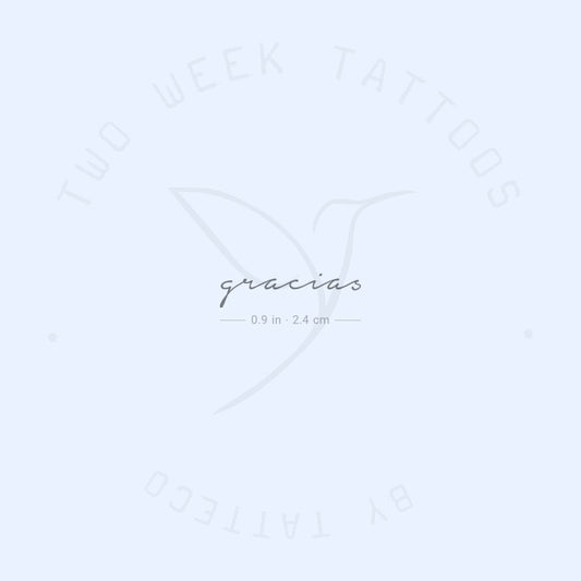 Gracias Semi-Permanent Tattoo - Set of 2