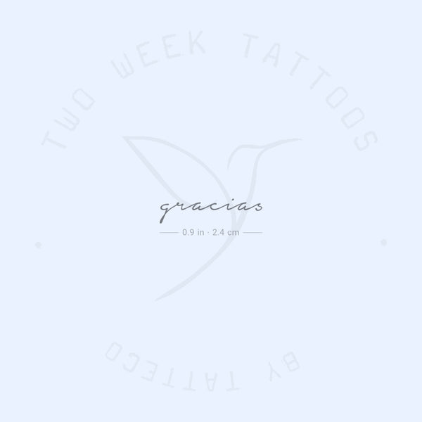 Gracias Semi-Permanent Tattoo - Set of 2