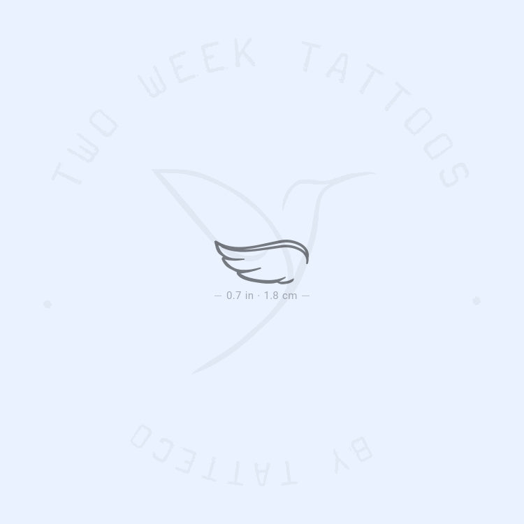 Tatuaje semipermanente pequeño del ala izquierda (juego de 2)