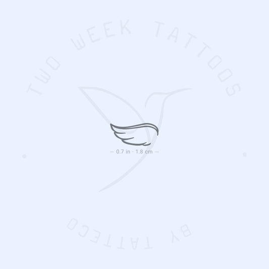 Tatuaje semipermanente pequeño del ala izquierda (juego de 2)
