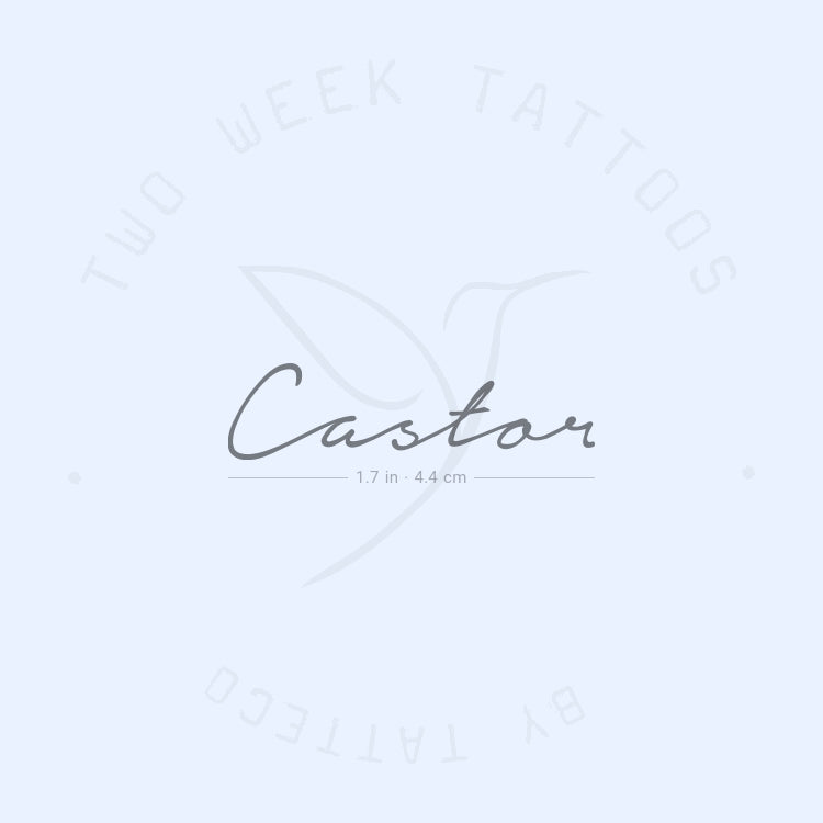 Castor Semi-Permanent Tattoo - Set of 2
