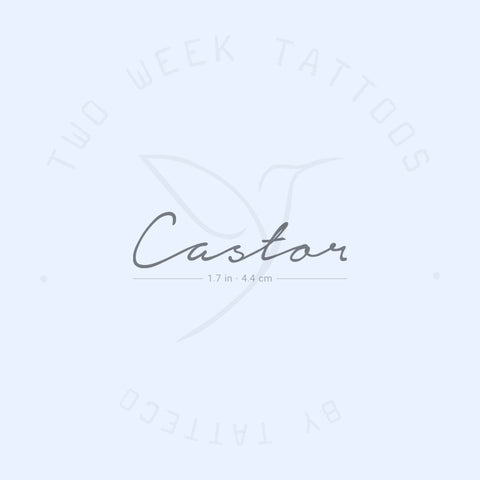 Castor Semi-Permanent Tattoo - Set of 2