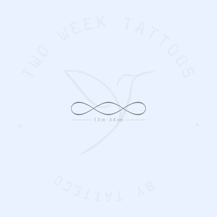 Fine Line Double Infinity Symbol Semi-Permanent Tattoo - Set of 2