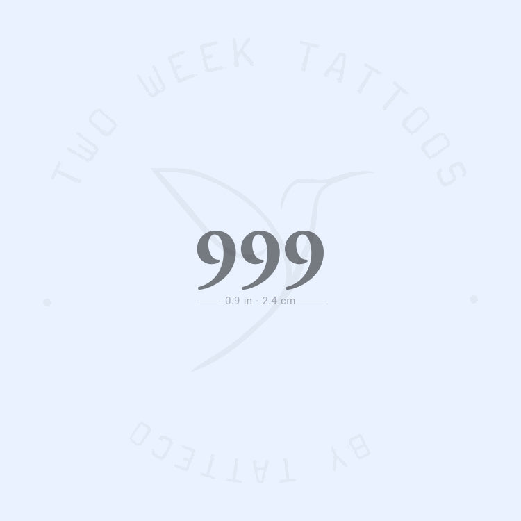 999 Semi-Permanent Tattoo - Set of 2