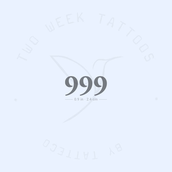 999 Semi-Permanent Tattoo - Set of 2