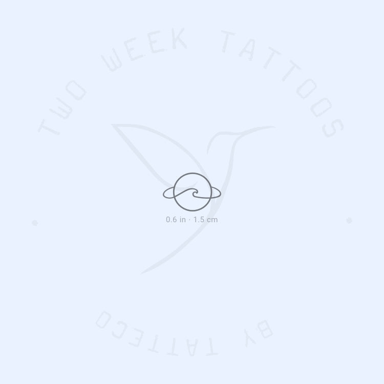 Saturn Wave Semi-Permanent Tattoo - Set of 2