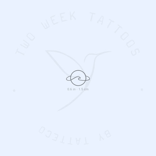 Tatuaje semipermanente de onda de Saturno - Juego de 2