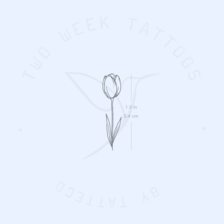 Tatuaje semipermanente de tulipán - Juego de 2