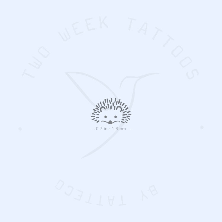 Hedgehog Face Semi-Permanent Tattoo - Set of 2