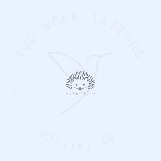 Hedgehog Face Semi-Permanent Tattoo - Set of 2