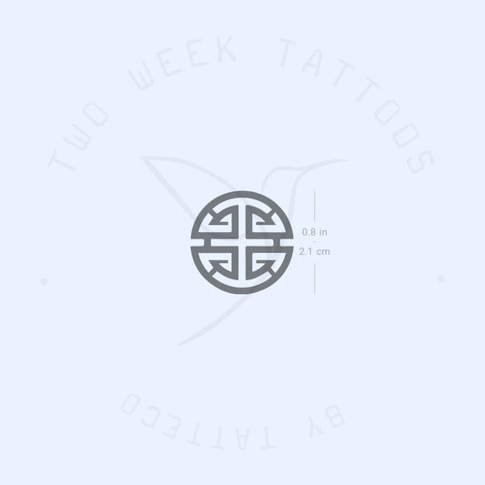 Tatuaje semipermanente del símbolo Fu - Juego de 2