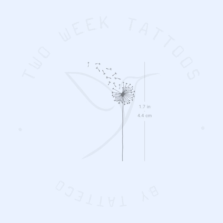 Dandelion Blowing Semi-Permanent Tattoo - Set of 2