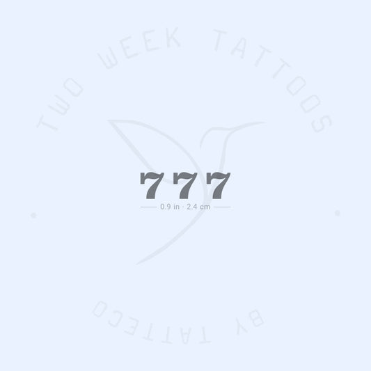 Slot Machine 777 Semi-Permanent Tattoo - Set of 2
