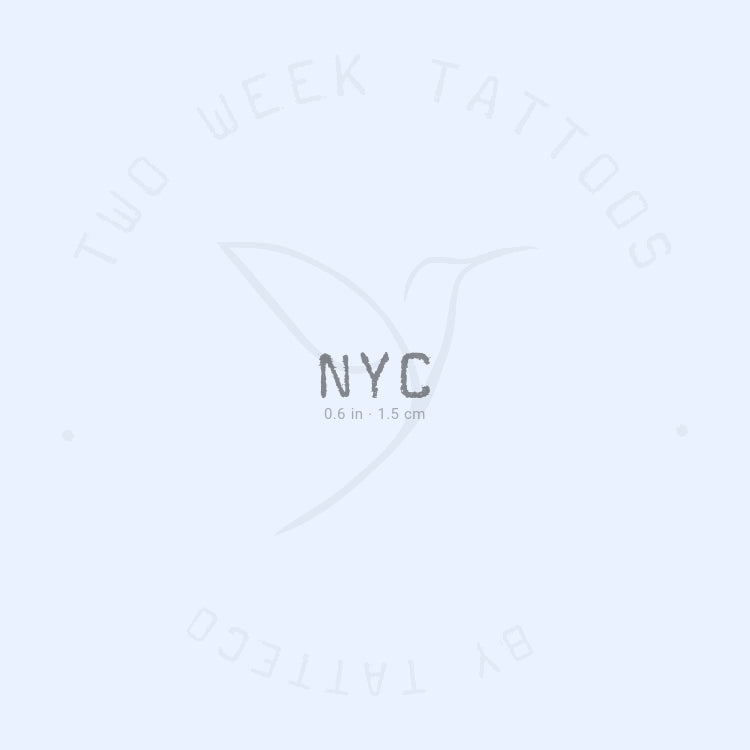 Tatuaje semipermanente de Nueva York - Juego de 2