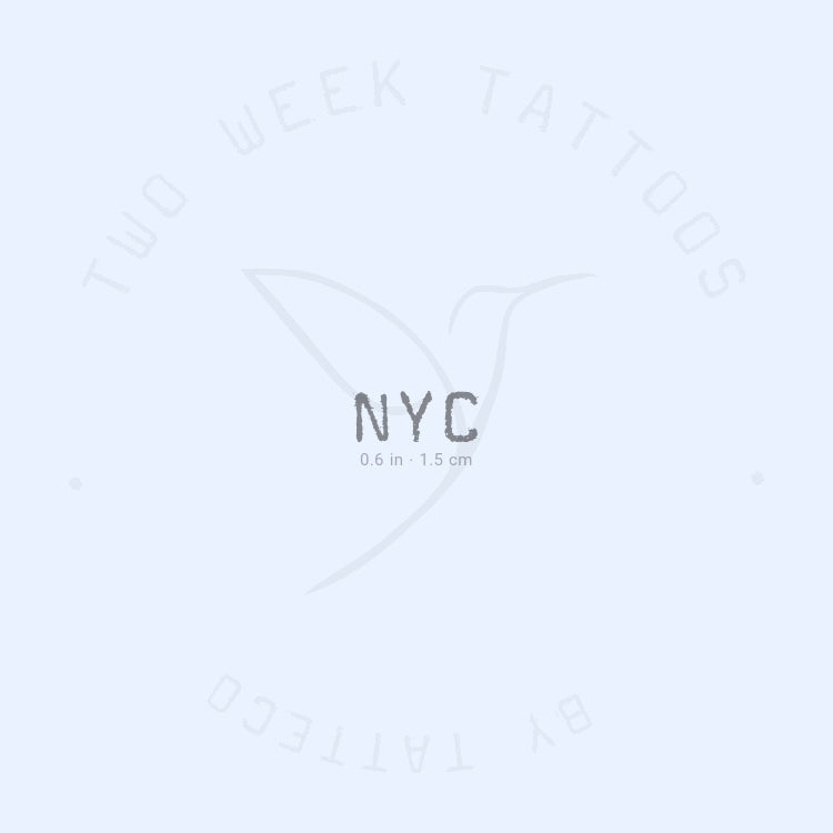 NYC Semi-Permanent Tattoo - Set of 2