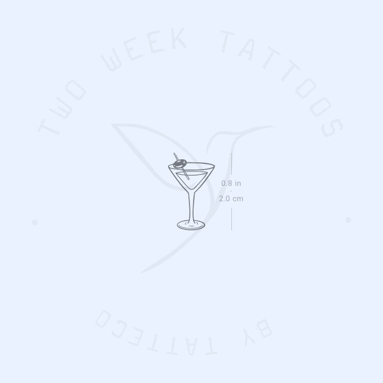 Tatuaje semipermanente de Martini - Juego de 2