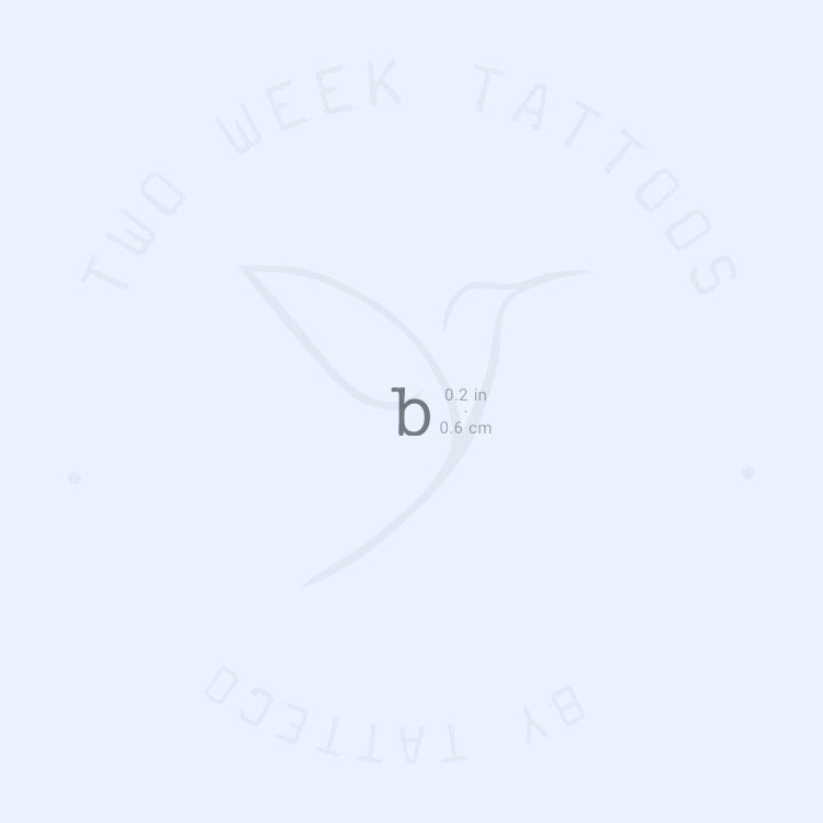Tatuaje semipermanente con letra B en minúsculas para máquina de escribir (juego de 2)
