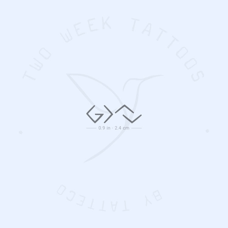 Little God Is Greater Then My Highs And Lows Semi-Permanent Tattoo - Set of 2
