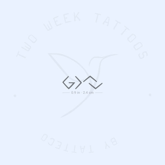 Little God Is Greater Then My Highs And Lows Semi-Permanent Tattoo - Set of 2