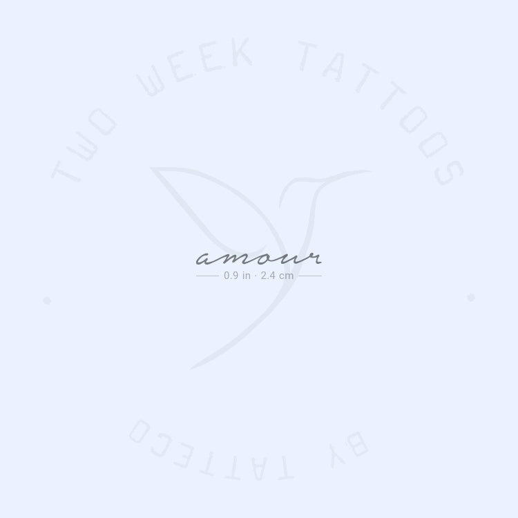 Amour Semi-Permanent Tattoo - Set of 2