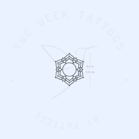 Tatuaje semipermanente del chakra Sahasrara (juego de 2)