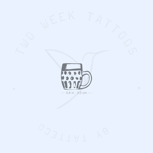 Tatuaje semipermanente de jarra de cerveza Oktoberfest (juego de 2)