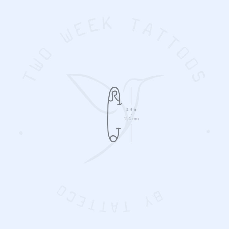 Small Safety Pin Semi-Permanent Tattoo - Set of 2