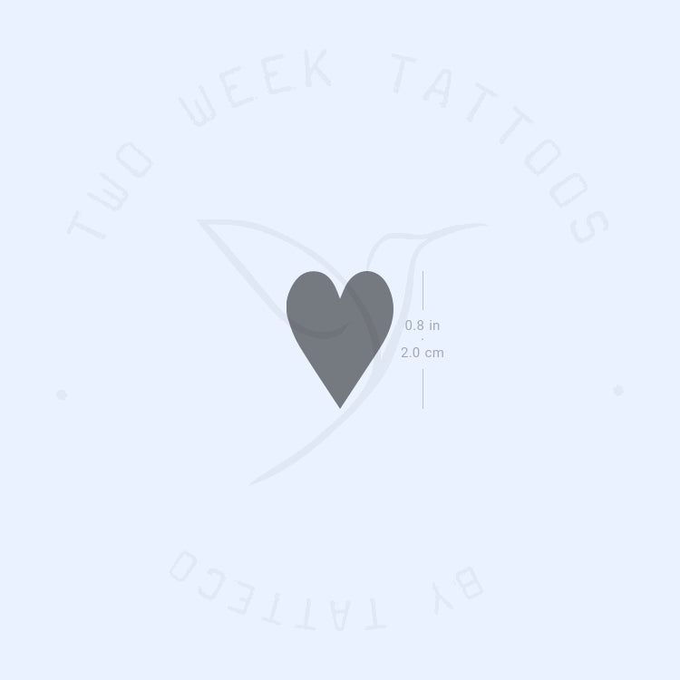 Black Heart Semi-Permanent Tattoo - Set of 2