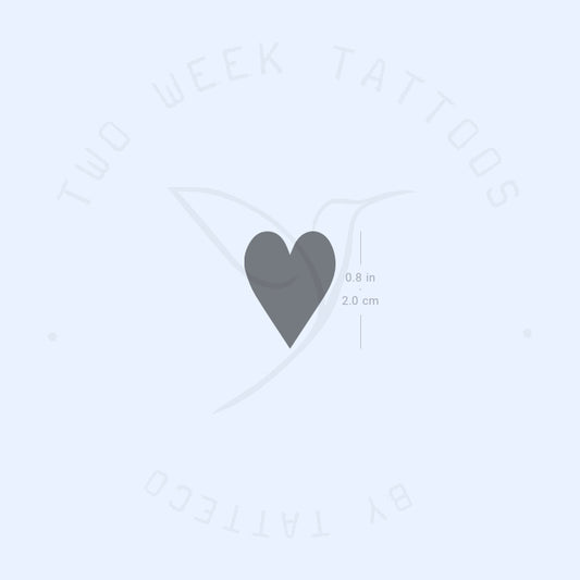 Black Heart Semi-Permanent Tattoo - Set of 2