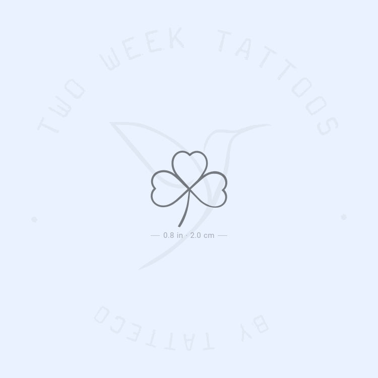 Minimalist 3 Leaf Clover Semi-Permanent Tattoo - Set of 2