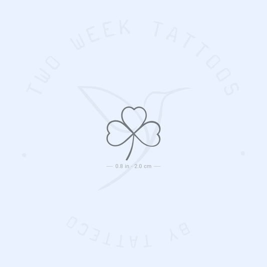 Minimalist 3 Leaf Clover Semi-Permanent Tattoo - Set of 2