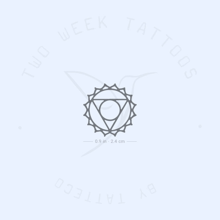 Vishuddha Chakra Semi-Permanent Tattoo - Set of 2