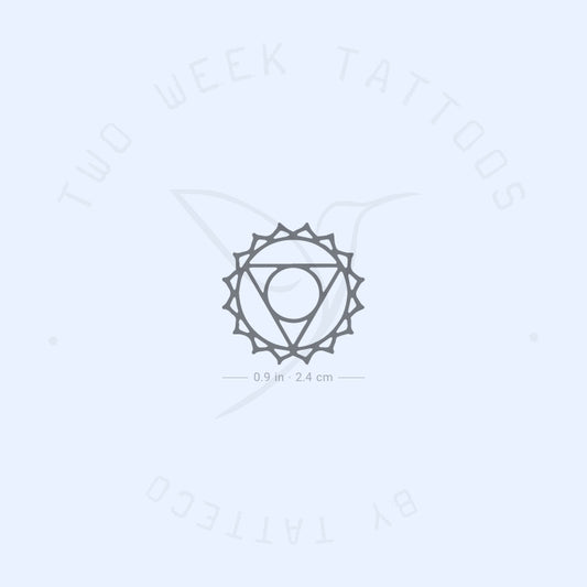 Tatuaje semipermanente Vishuddha Chakra - Juego de 2
