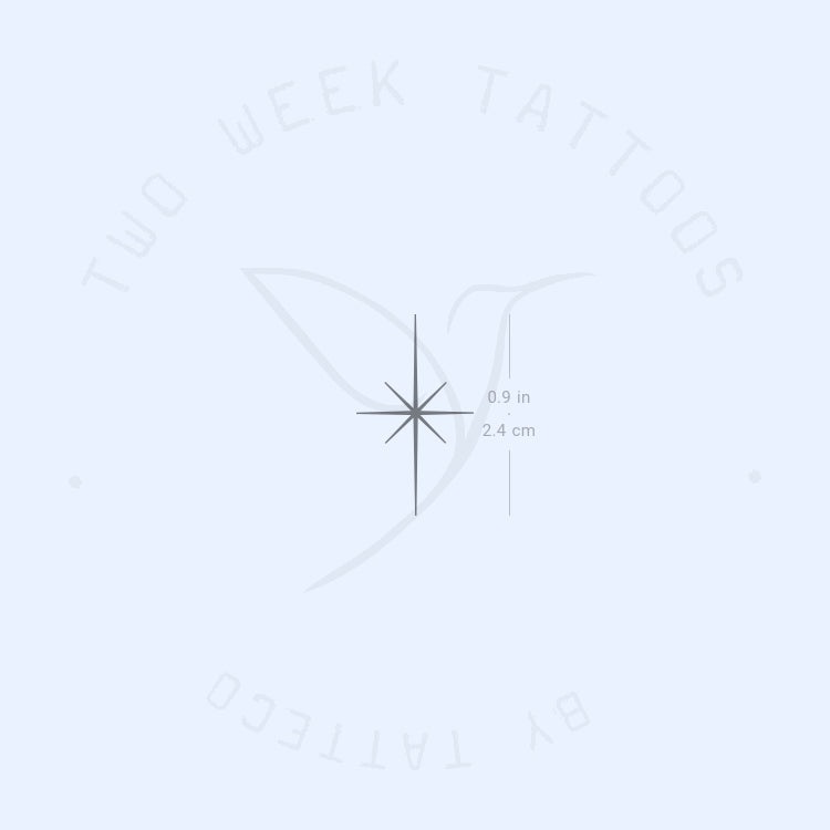Tatuaje semipermanente de la pequeña estrella del norte (juego de 2)