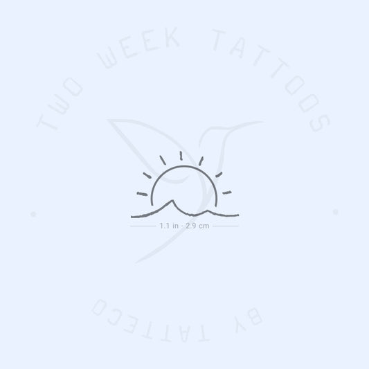 Tatuaje semipermanente de sol y mar (juego de 2)