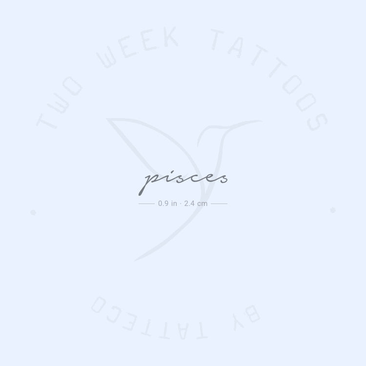Tatuaje semipermanente de Piscis - Juego de 2