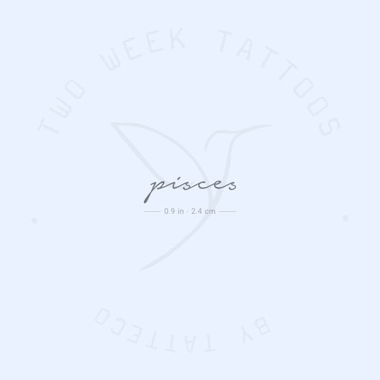 Tatuaje semipermanente de Piscis - Juego de 2