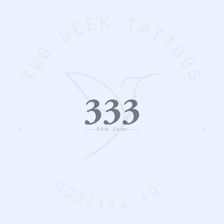 333 Semi-Permanent Tattoo - Set of 2