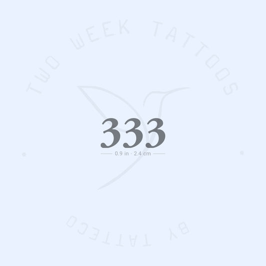 333 Tatuaje semipermanente - Juego de 2