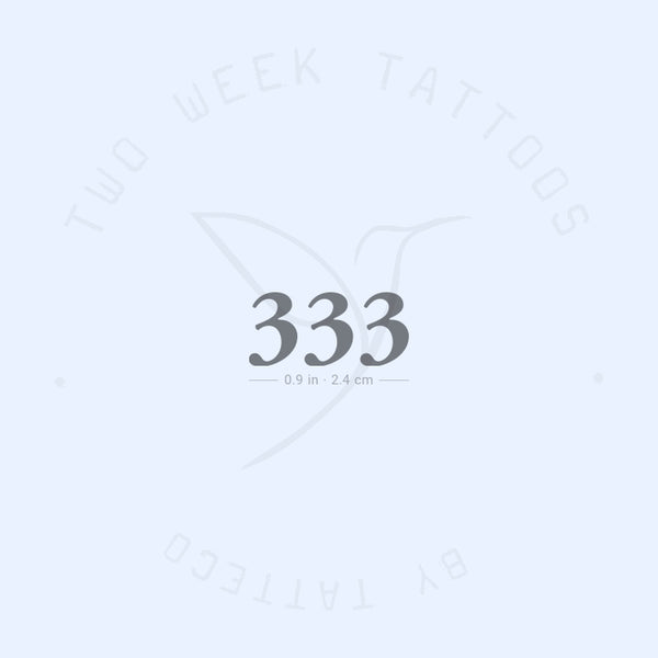 333 Semi-Permanent Tattoo - Set of 2