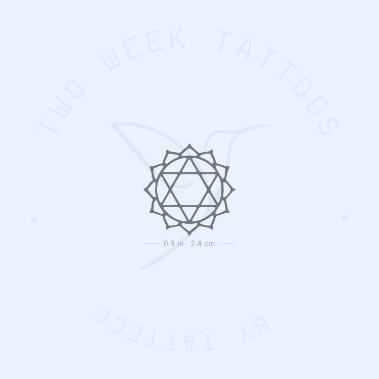 Anahata Chakra Semi-Permanent Tattoo - Set of 2