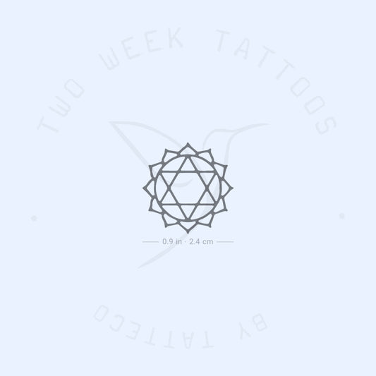 Tatuaje semipermanente del chakra Anahata - Juego de 2