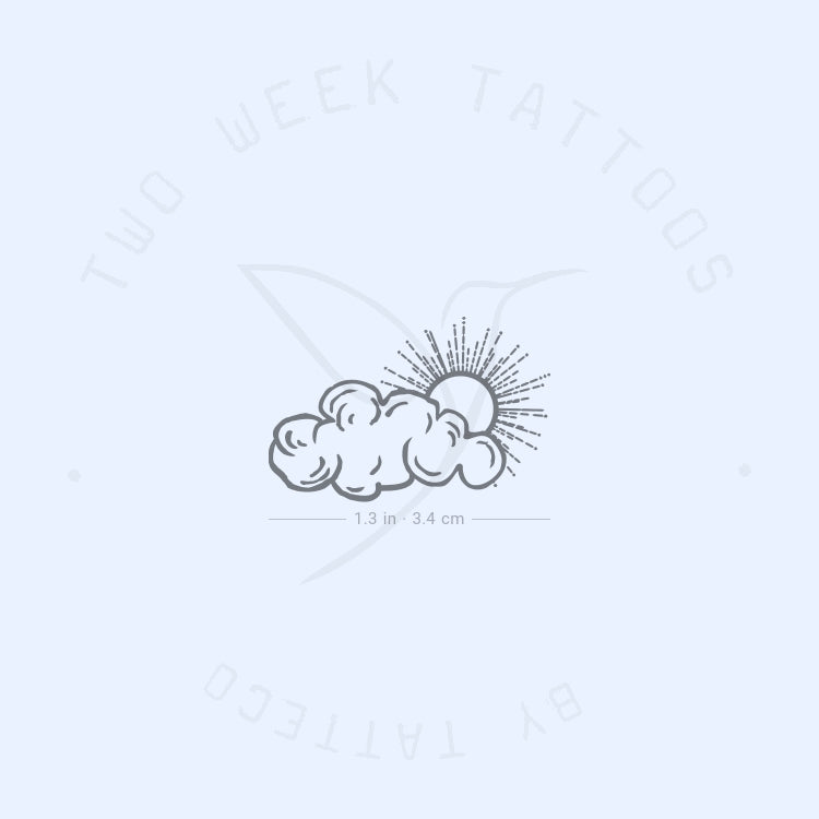 Cloudy Day Semi-Permanent Tattoo - Set of 2