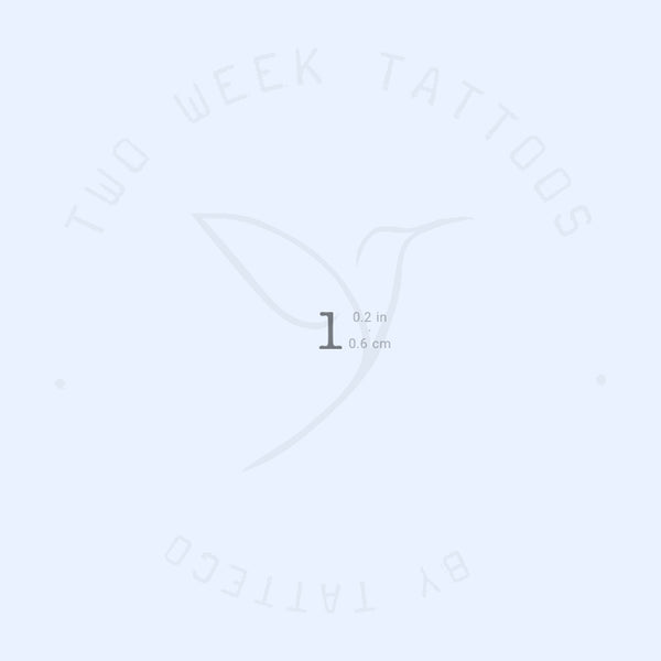 Number 1 Semi-Permanent Tattoo - Set of 2