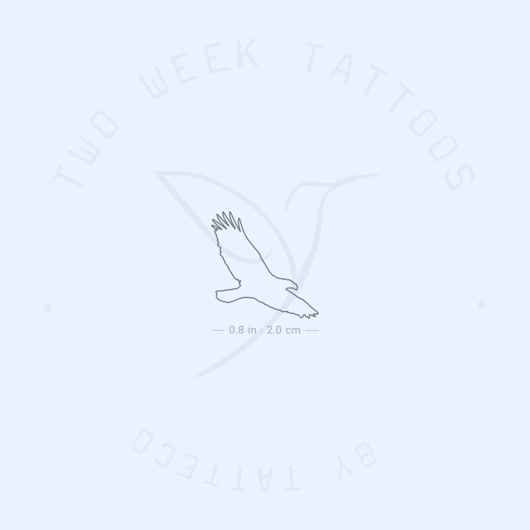 Eagle Outline Semi-Permanent Tattoo - Set of 2